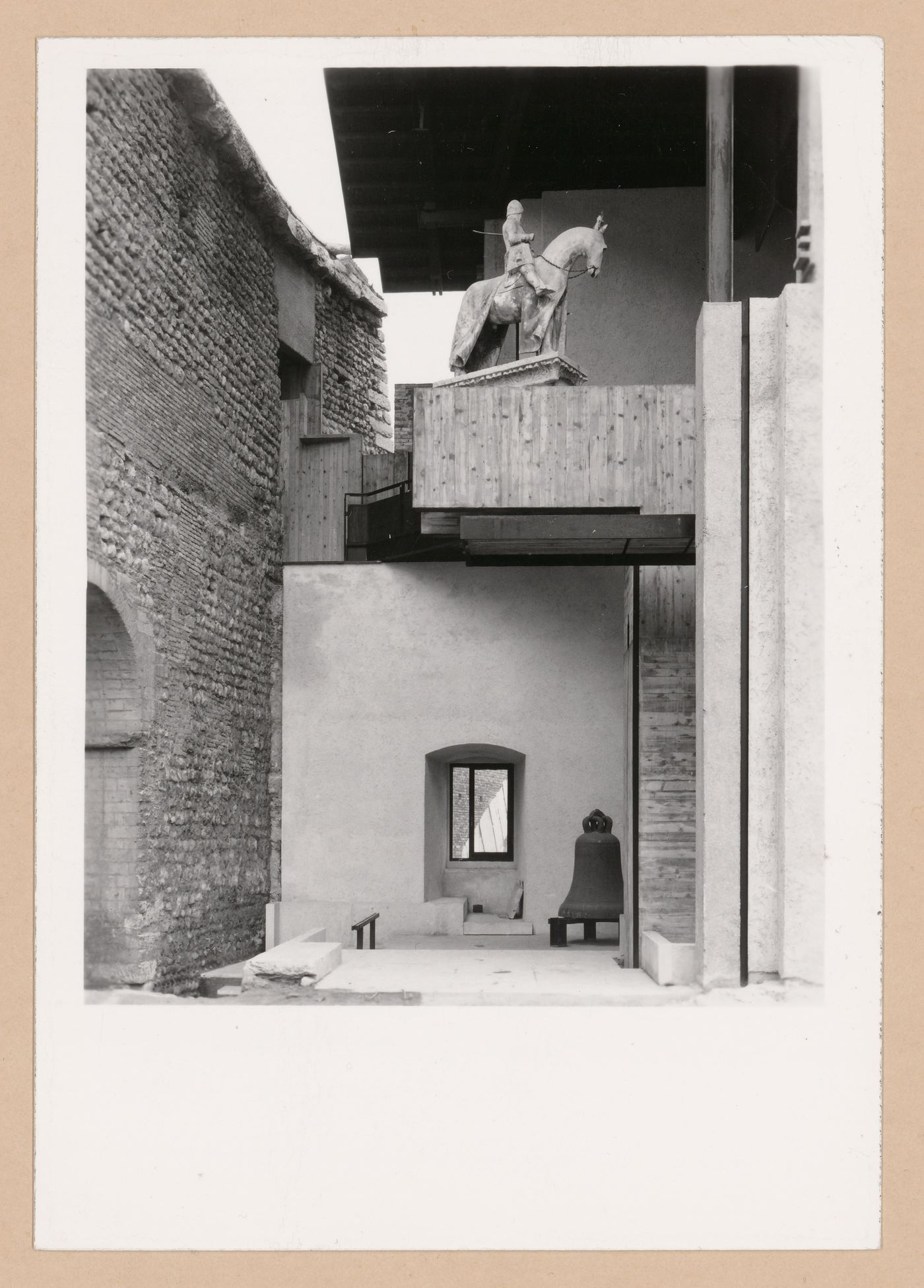 View of the Can Grande della Scala Statue, from the ground floor, Museo di Castelvecchio, Verona, Italy
