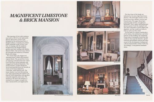 Sales brochure for midtown mansion