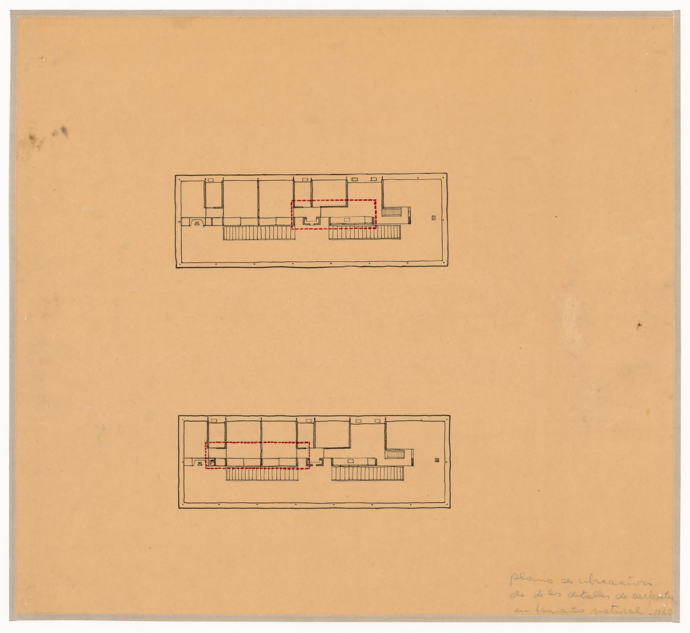 Floor plans for Casa sobre el arroyo, Mar del Plata, Argentina
