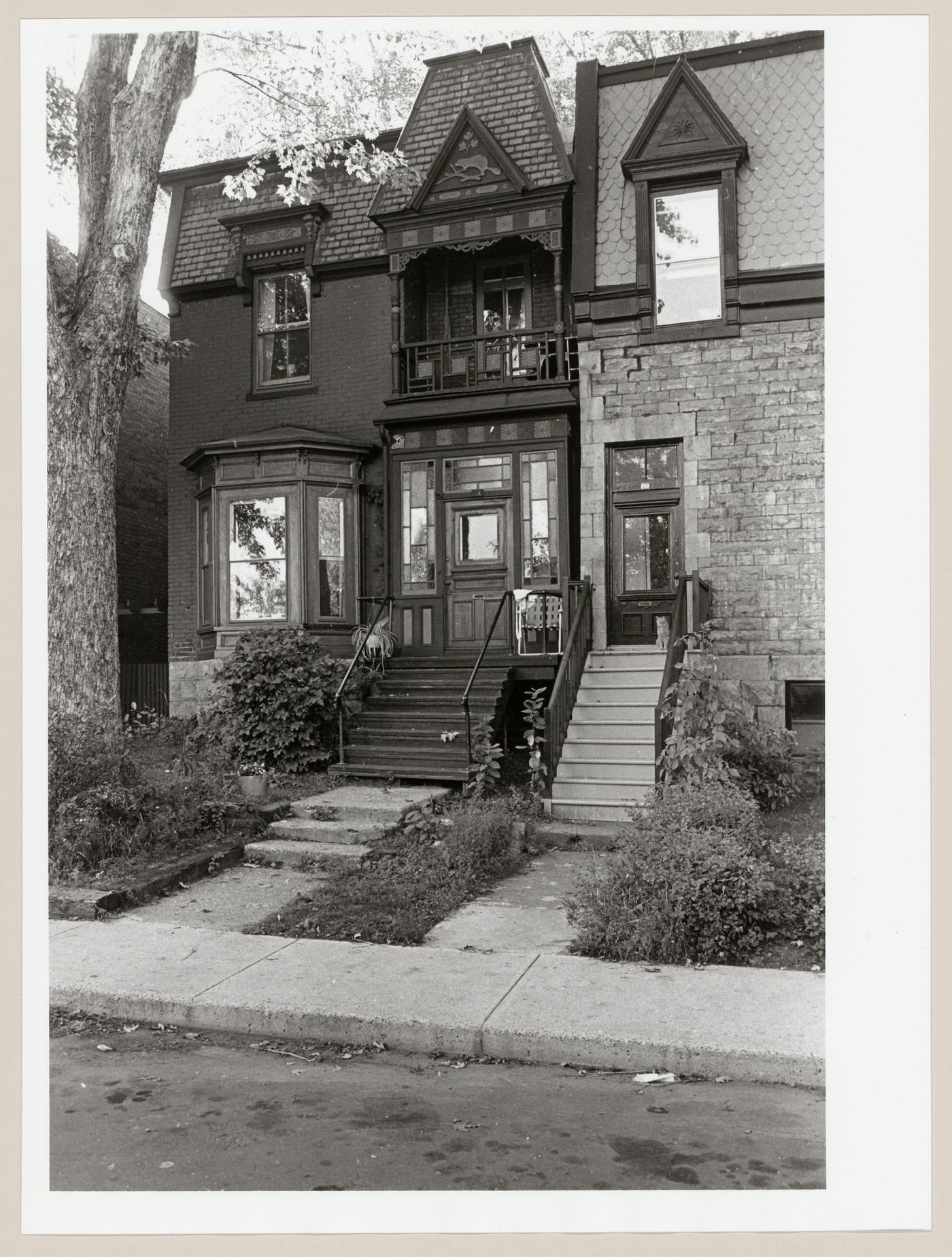 View of the principal façade of a house, 71 Stayner Avenue, Westmount, Québec