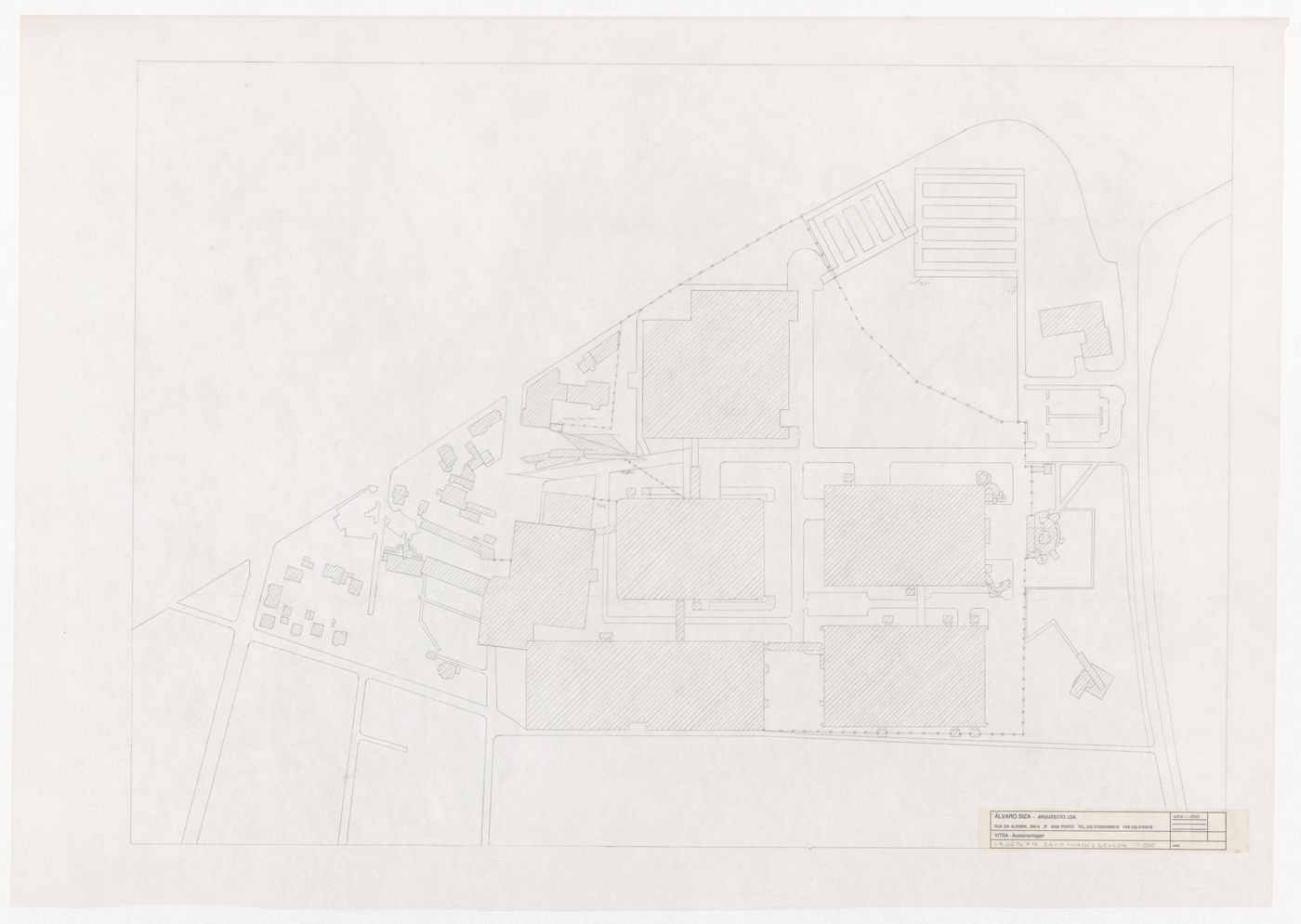 Site plan with fencing details for Vitra International, Weil am Rhein, Germany
