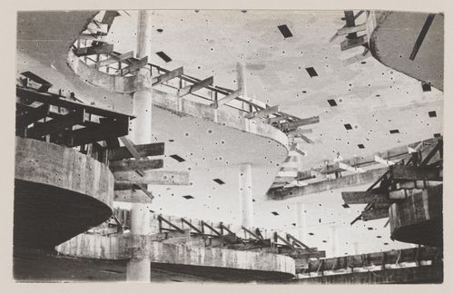 View of Palace of Industry, under construction, São Paulo, Brazil
