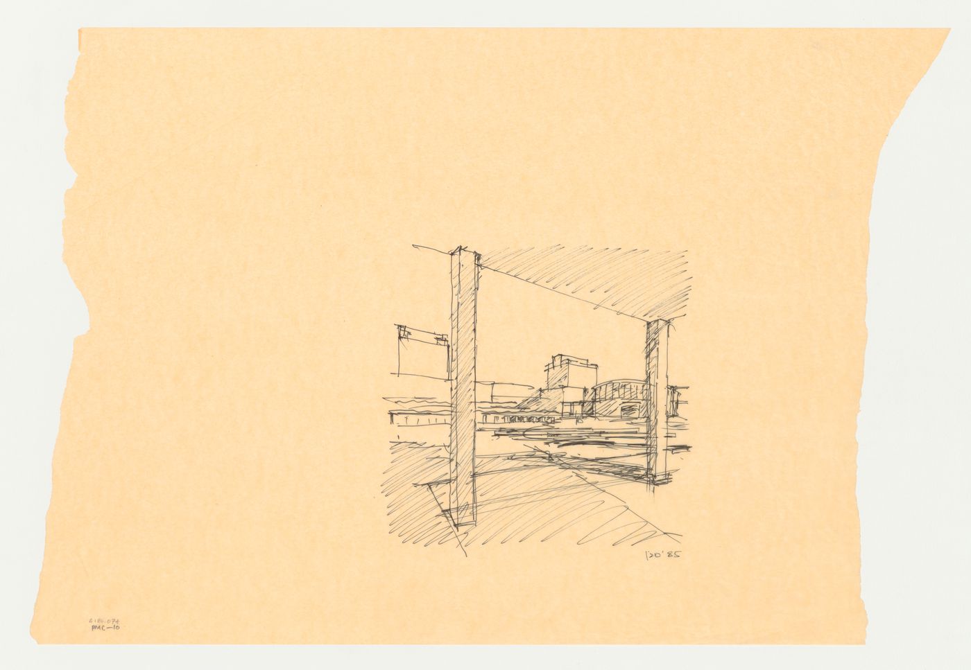 Perspective sketch for the Phoenix Municipal Government Center Competition