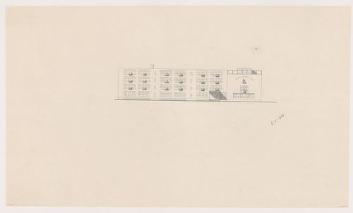 Elevation, possibly for the Second Liberal Christian Lyceum, The Hague, Netherlands