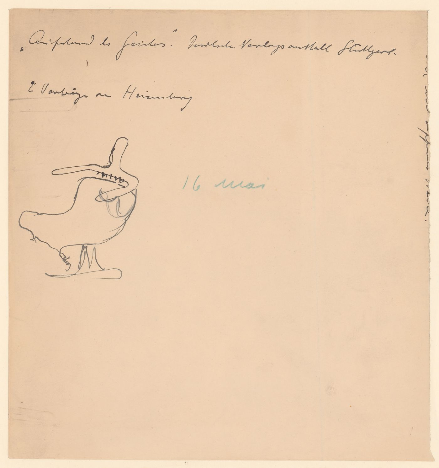 Sketch for a cantilever chair