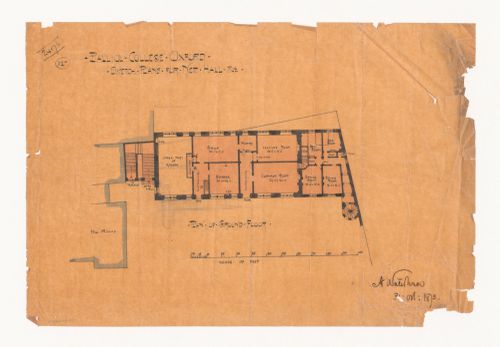 Balliol College, Oxford: Sketch plans for New Hall