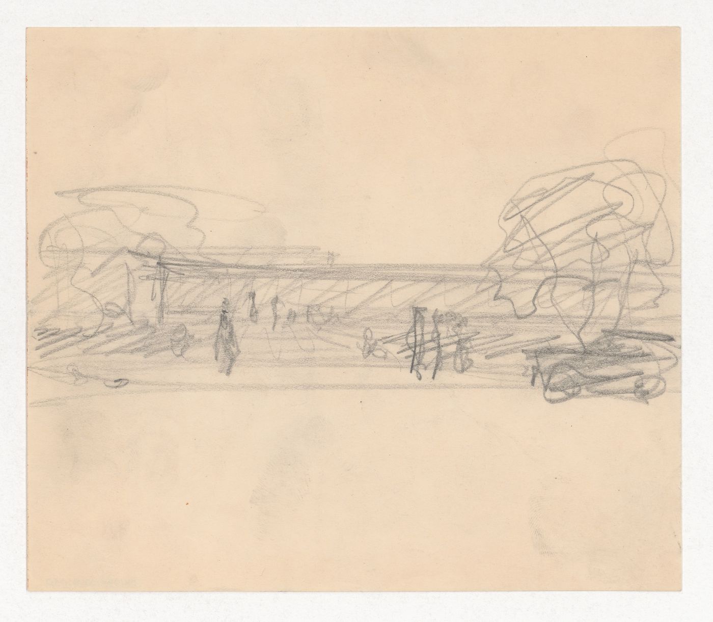 Perspective sketch for the Metallurgy Building, Illinois Institute of Technology, Chicago