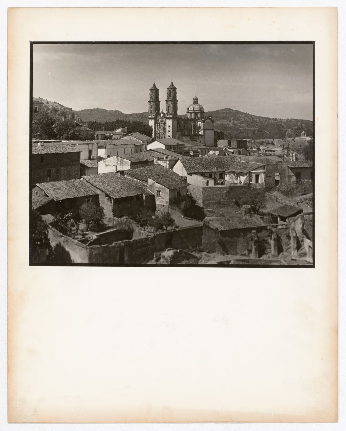 View of Taxco de Alarcón and Santa Prisca, Mexico