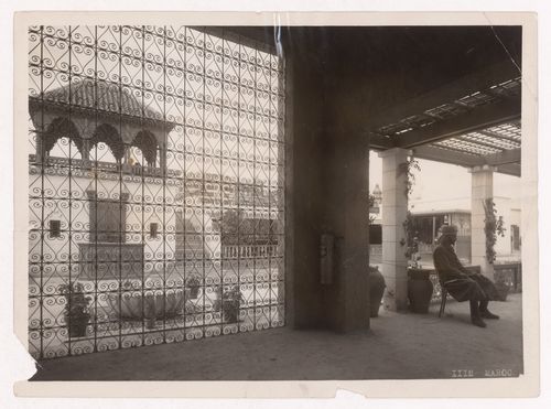 Interior view of Morocco's pavilion, 1937 Exposition internationale, Paris, France