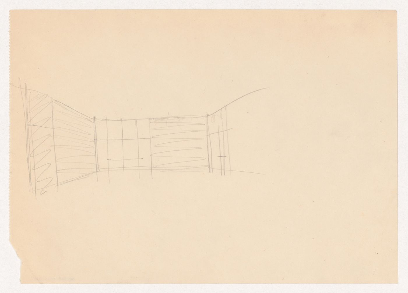Perspective sketch for the Metallurgy Building, Illinois Institute of Technology, Chicago