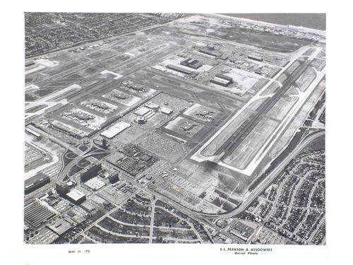Aerial view of the Los Angeles International Airport, Los Angeles, California, United States