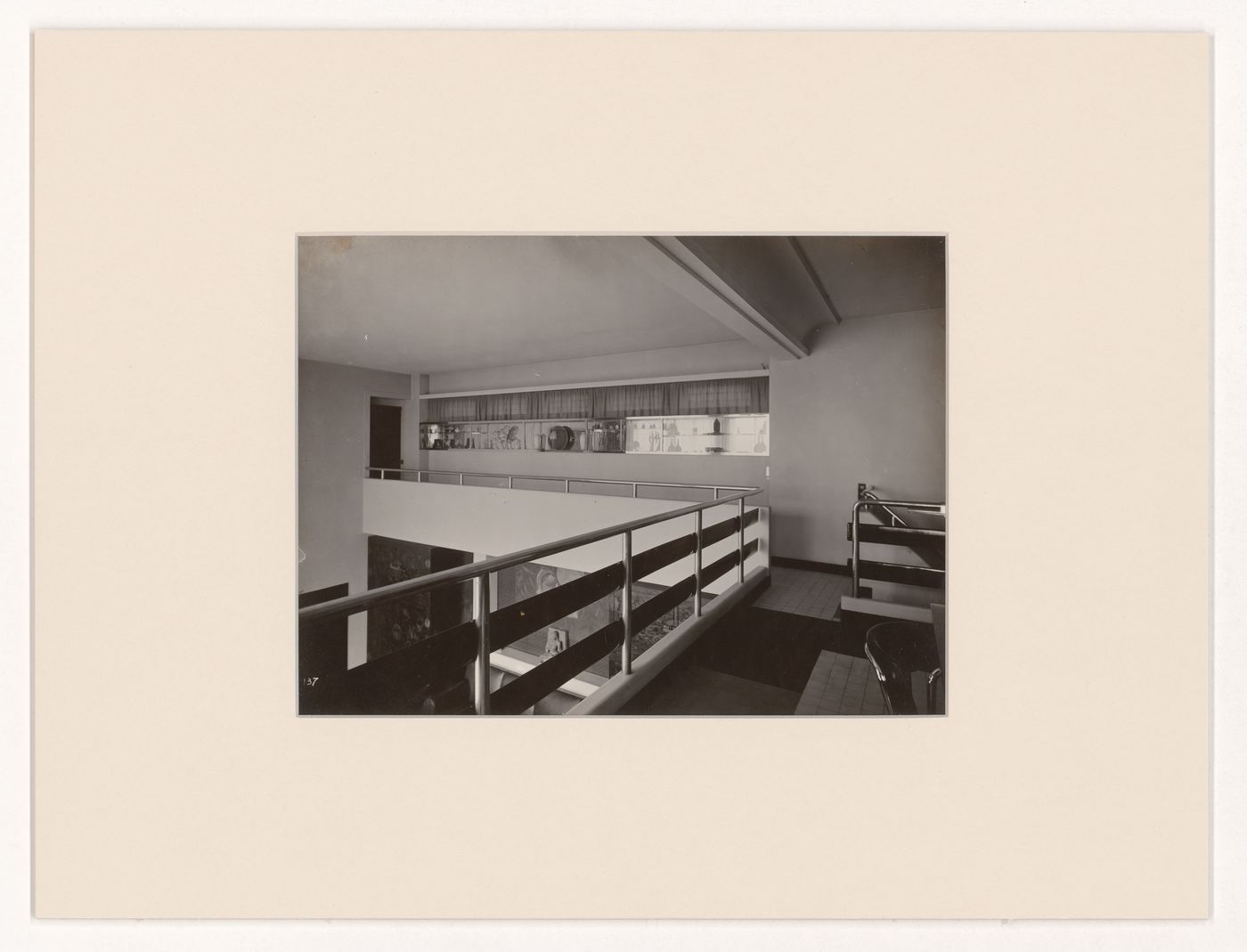 Interior view of Leder apartment, showing second floor hall, revenue house, rue Méchain, 14th arrondissement, Paris, France