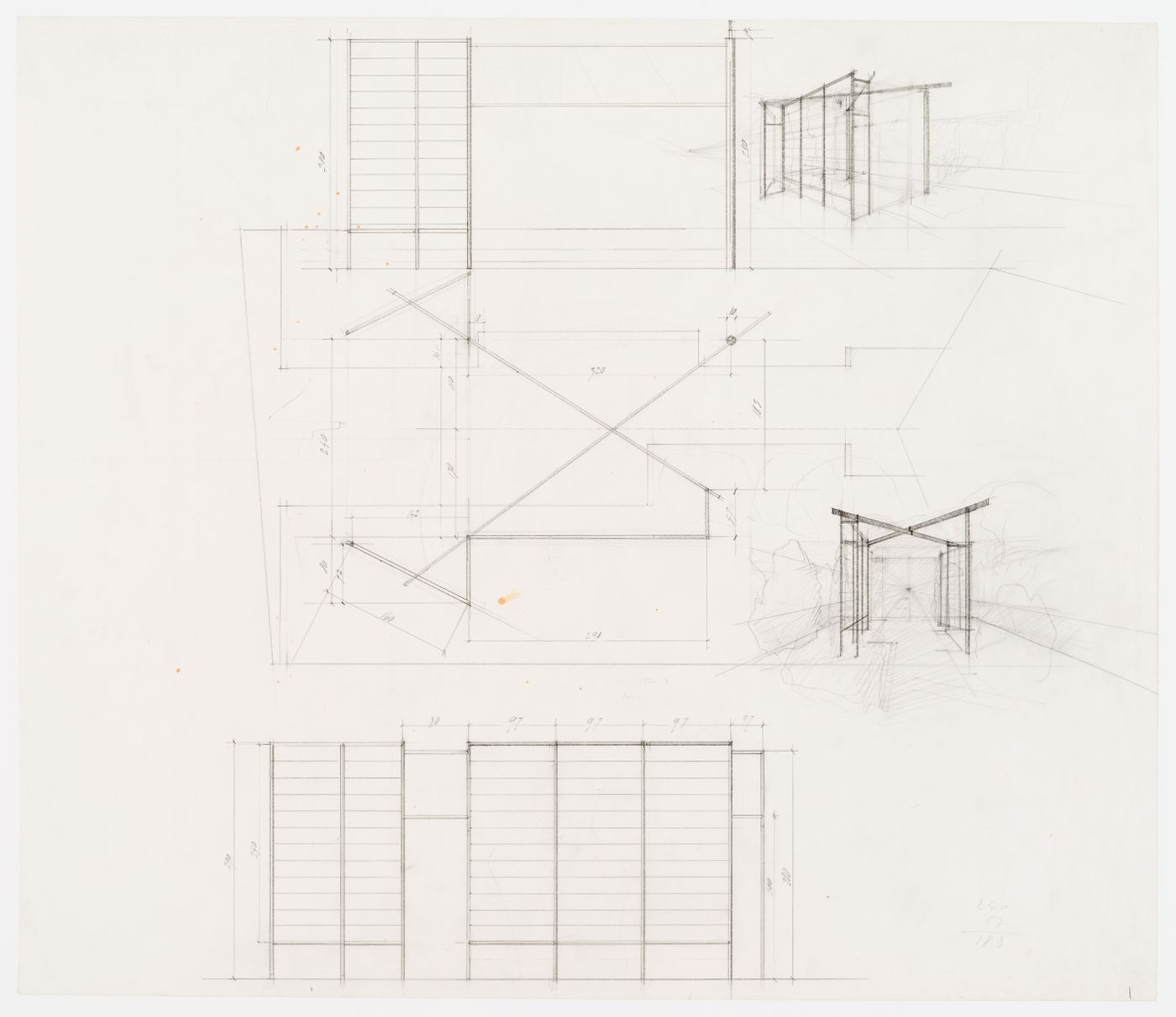 Details of the structure for the roses for Casa Frea, Milan, Italy