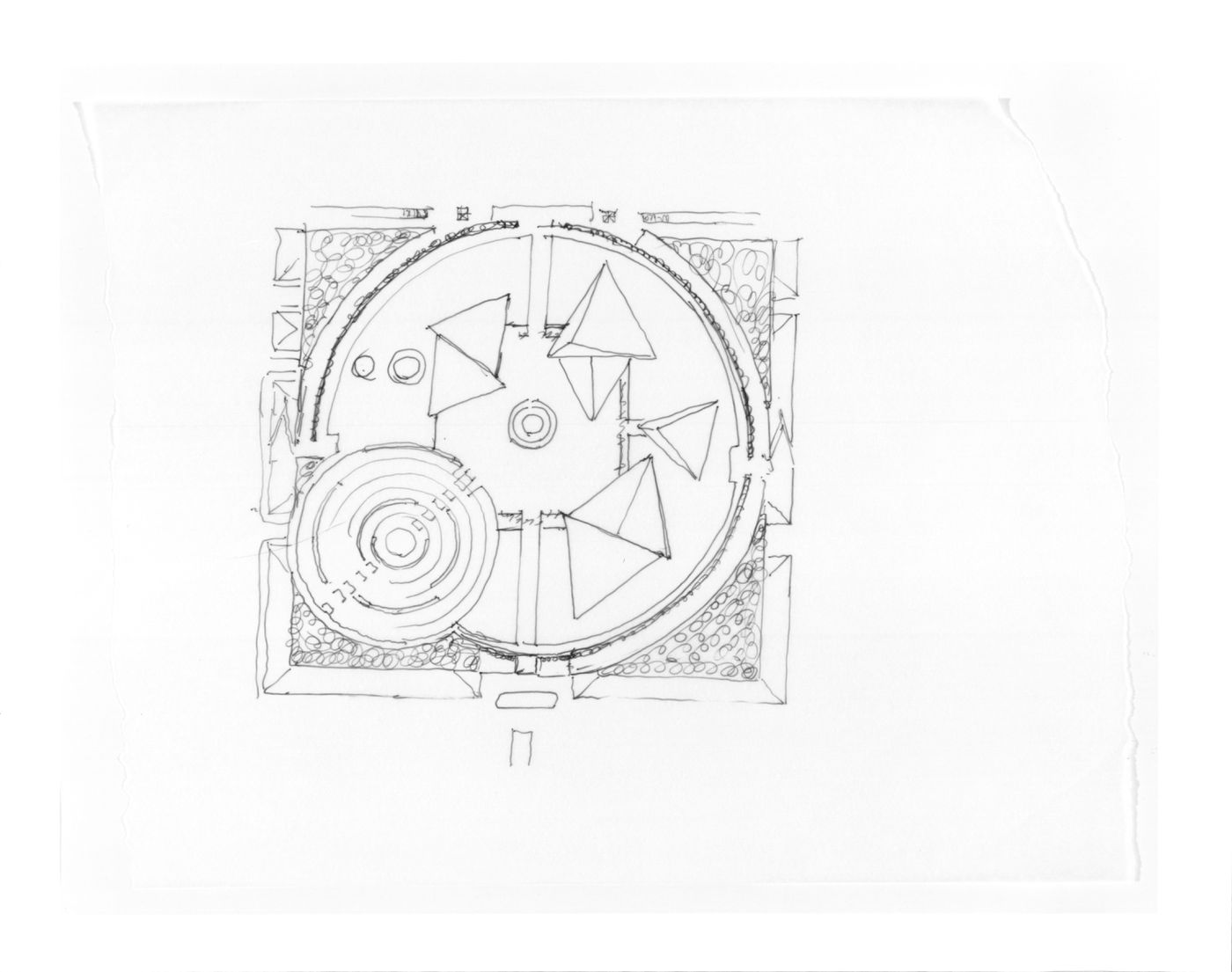 Roof plan for the TEDA Civic Plaza Building, Tianjin, China