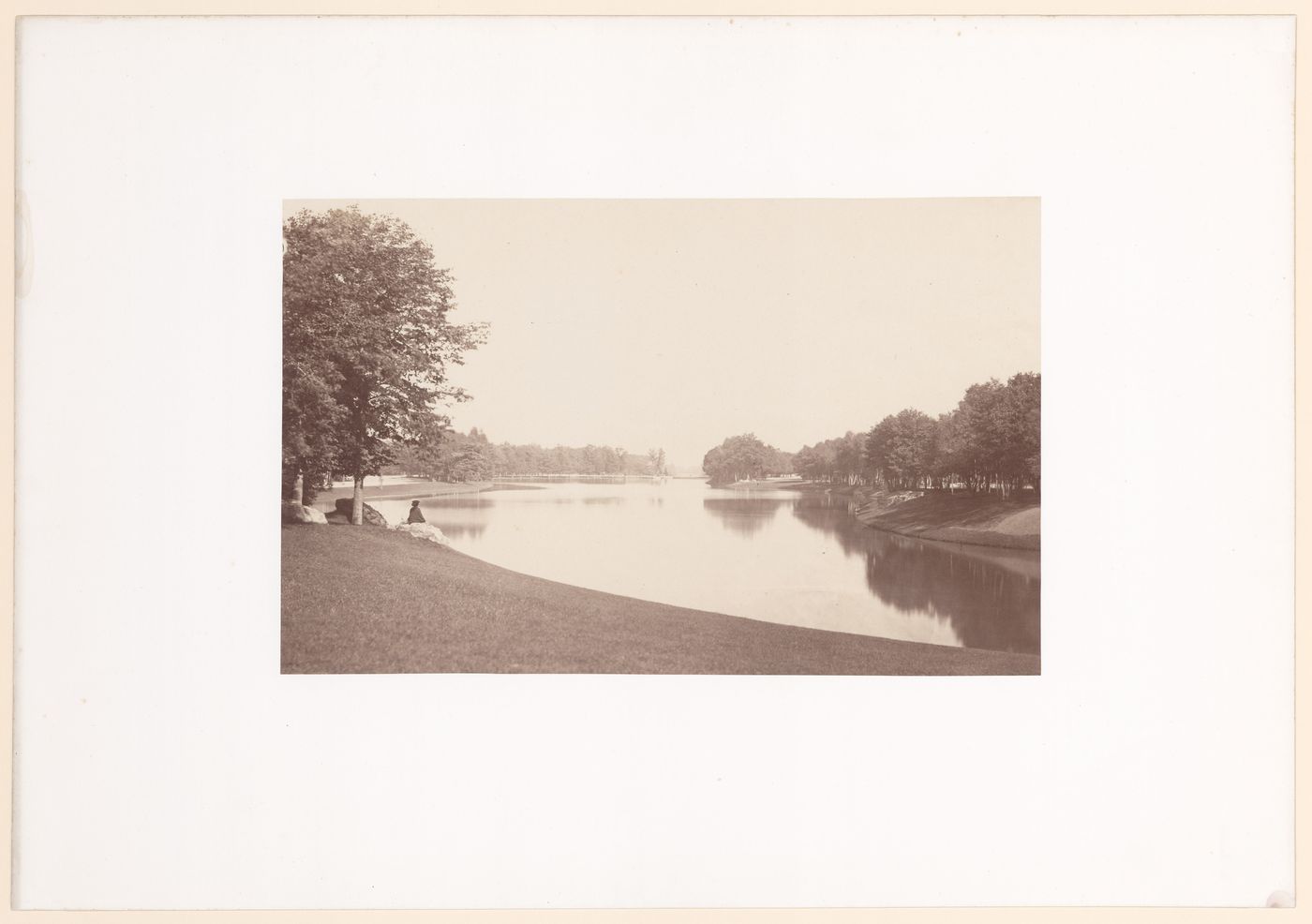 View of a lake, Bois de Boulogne, Paris, France