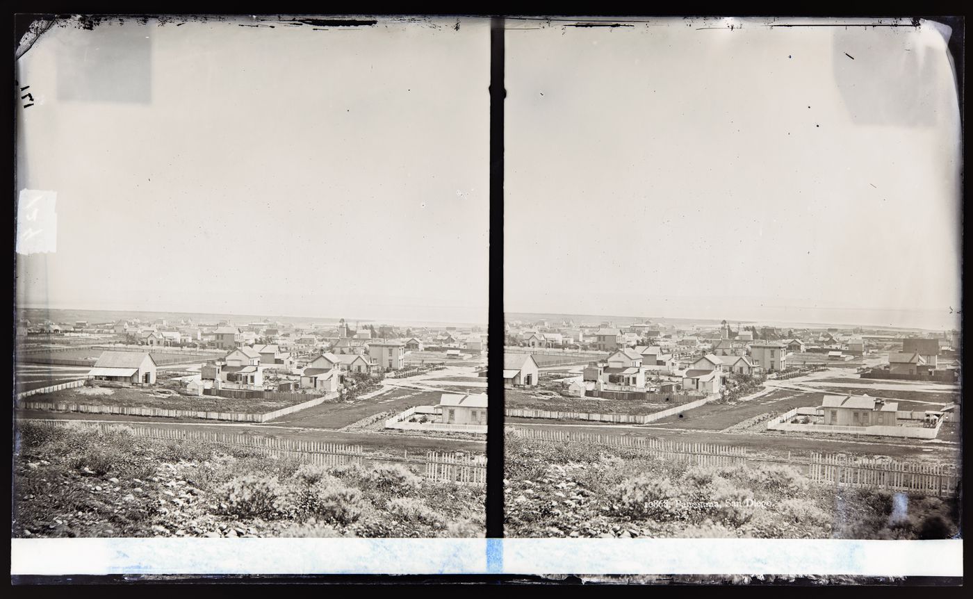 Stereograph of panorama of San Diego, California, United States of America