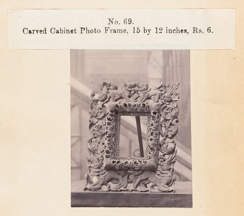 View of a frame, F. Beato Limited, C Road, Mandalay, Burma (now Myanmar)