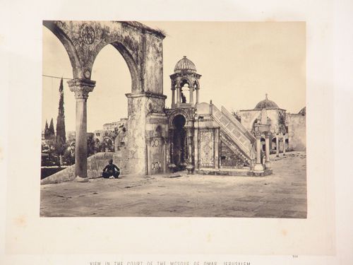 View of the Court of the Mosque of Omar, Jerusalem