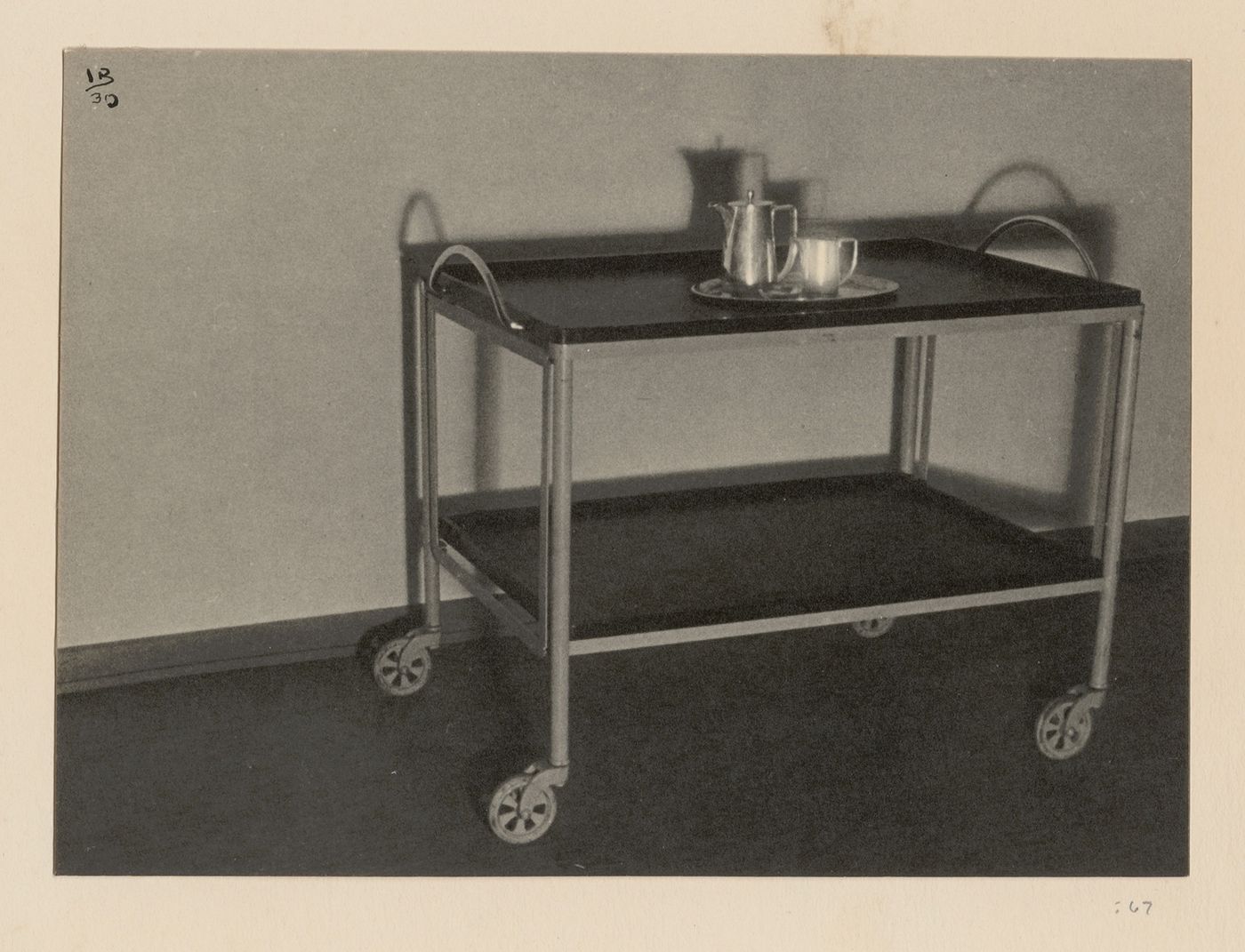 View of a tea wagon, Budge Foundation Old People's Home, Frankfurt am Main, Germany