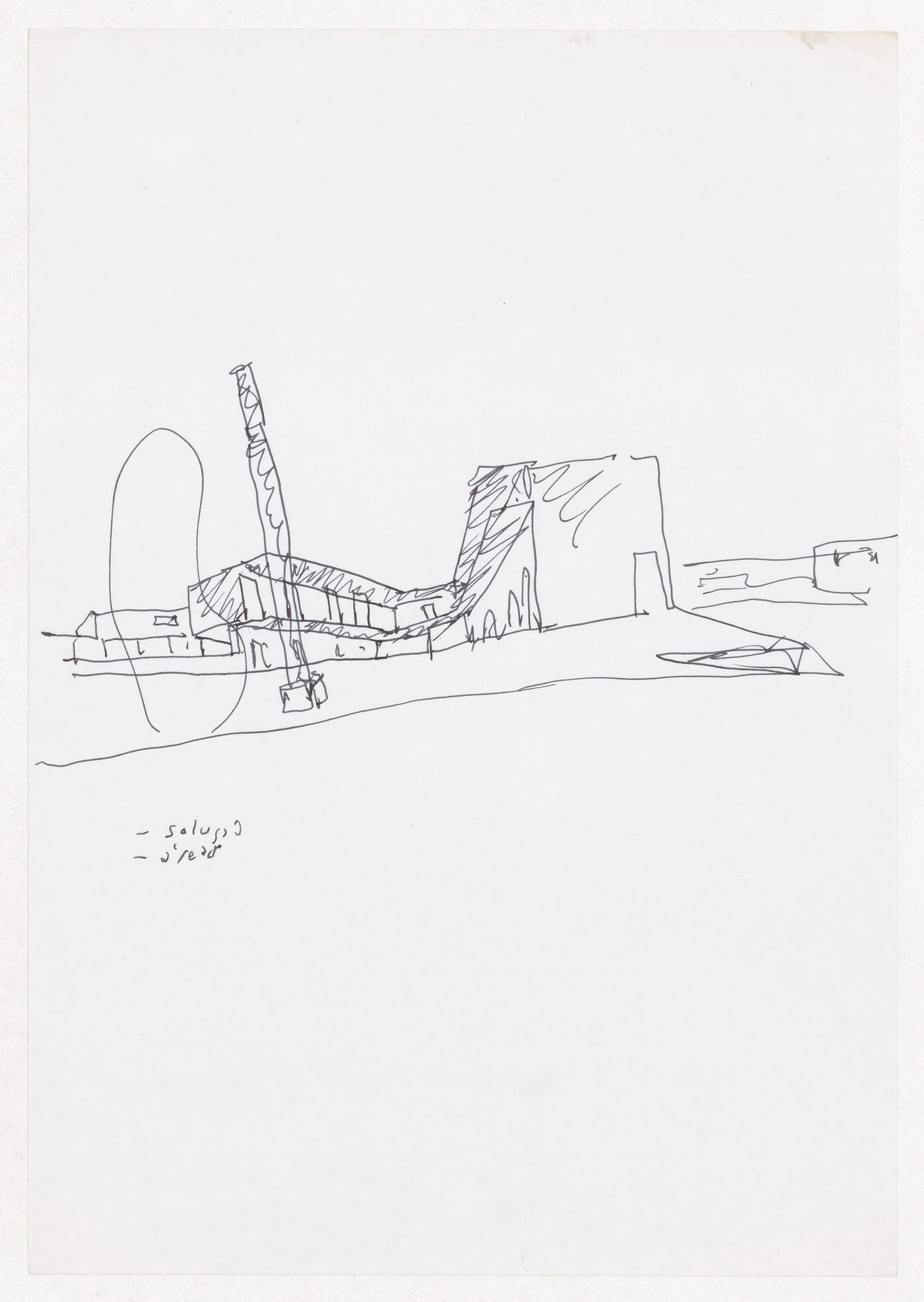 Sketch axonometric view for Escola Pré-primária e Primária, Alcoi, Spain