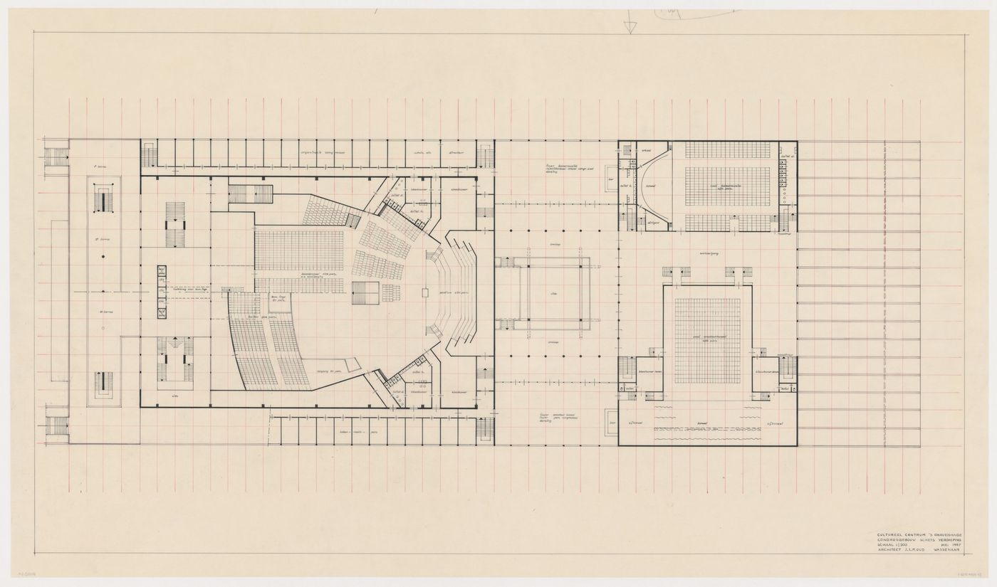 First floor plan for the Congress Hall Complex, The Hague, Netherlands