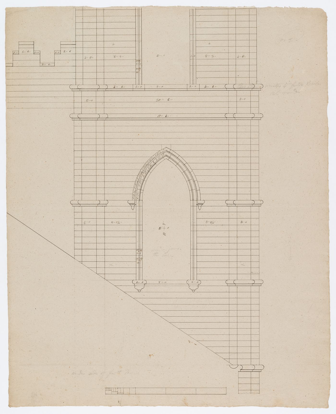 Elevation for a tower for Notre-Dame de Montréal