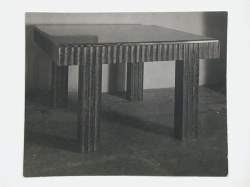 View of a dining room table for the Hodlers' apartment, Geneva, Switzerland