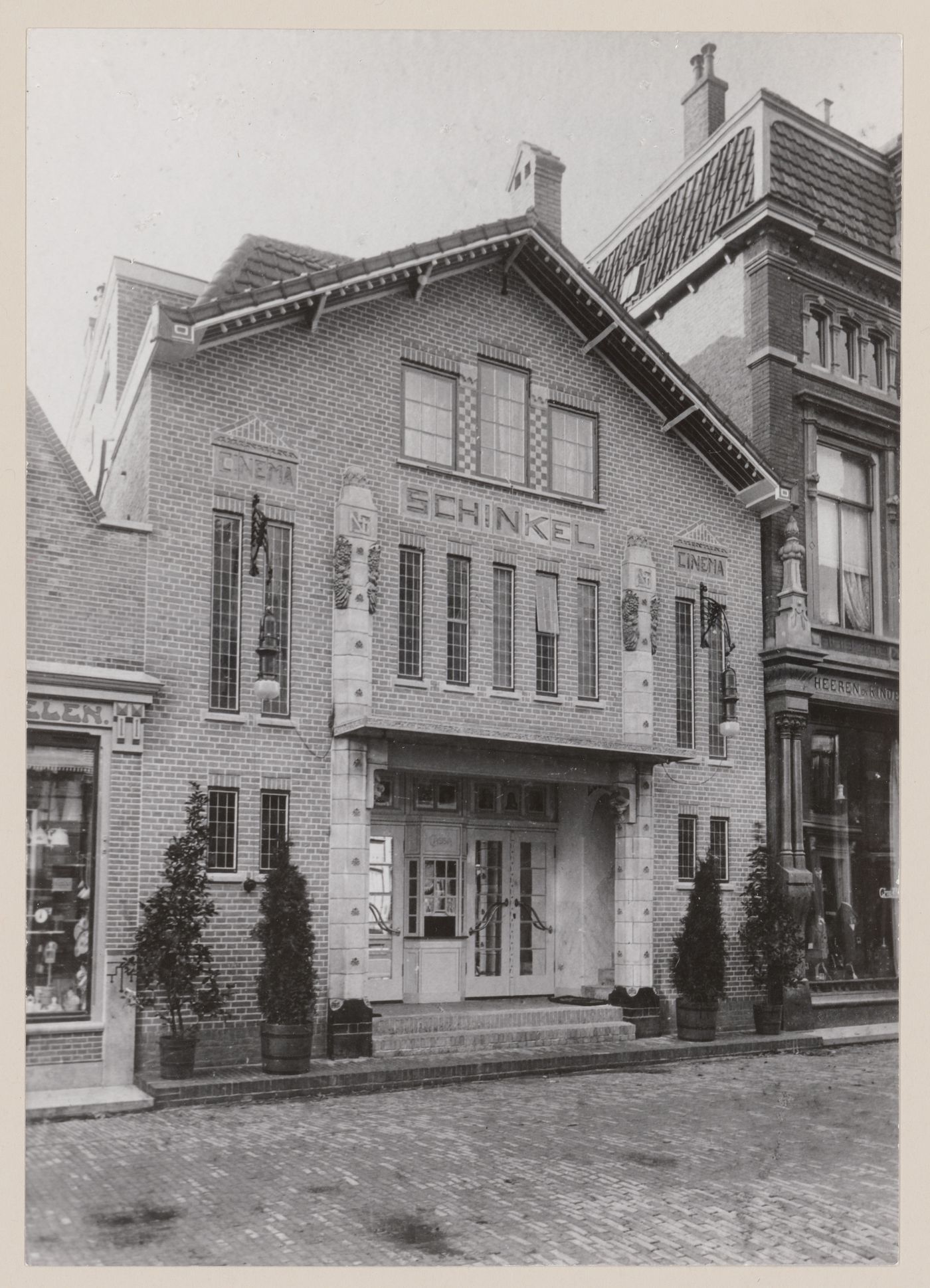 View of the principal façade of Schinkel Cinema, Purmerend, Netherlands