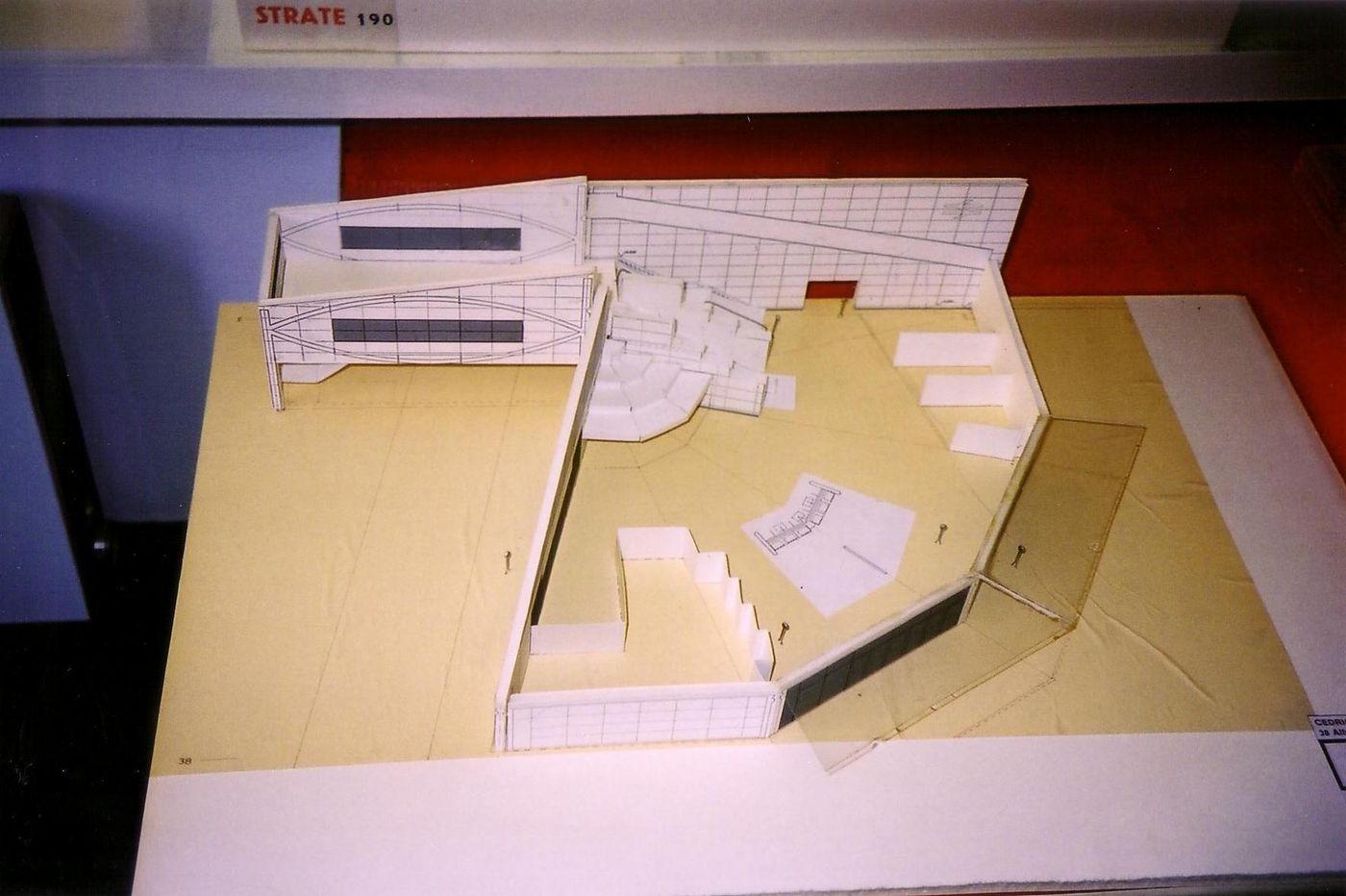 Scaled model showing interior of main concourse