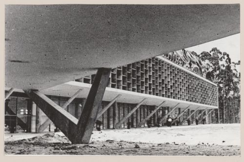 View of States Pavilion, under construction, São Paulo, Brazil

