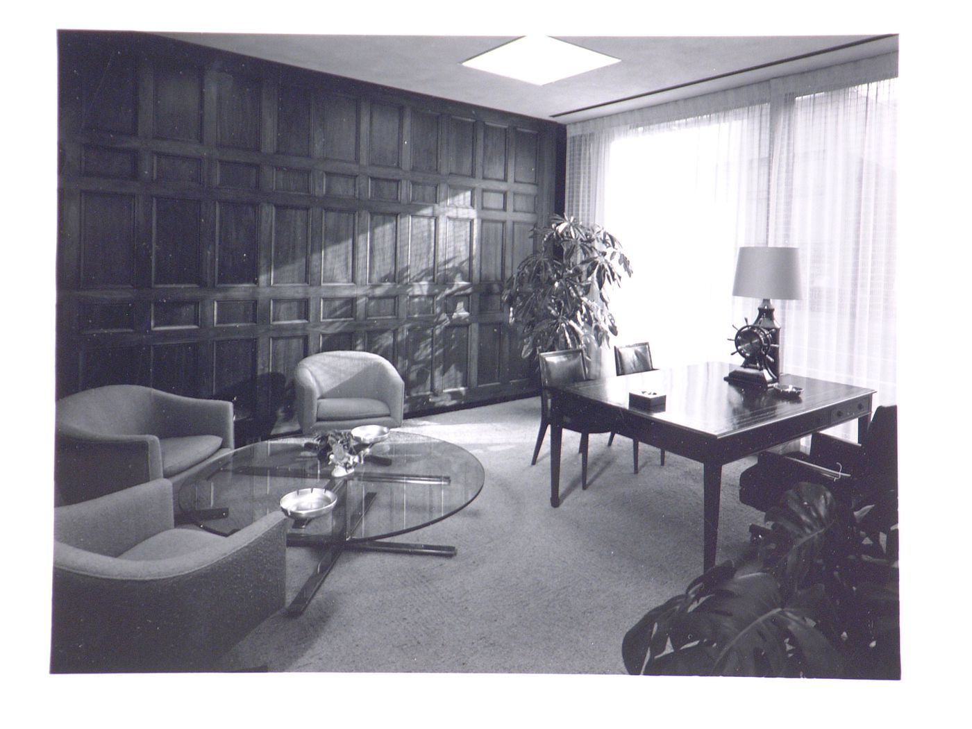 Interior view of an office with a sitting area, Hartford National Bank and Trust Company building, Hartford, Connecticut, United States