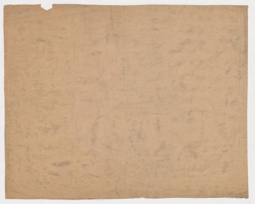 Monadnock Building, Chicago: Jackson Street elevation and sections through front piers and division walls for the sixteen-storey steel frame project and partial plan for chimney stack and middle bay window piers for the sixteen-storey steel frame project