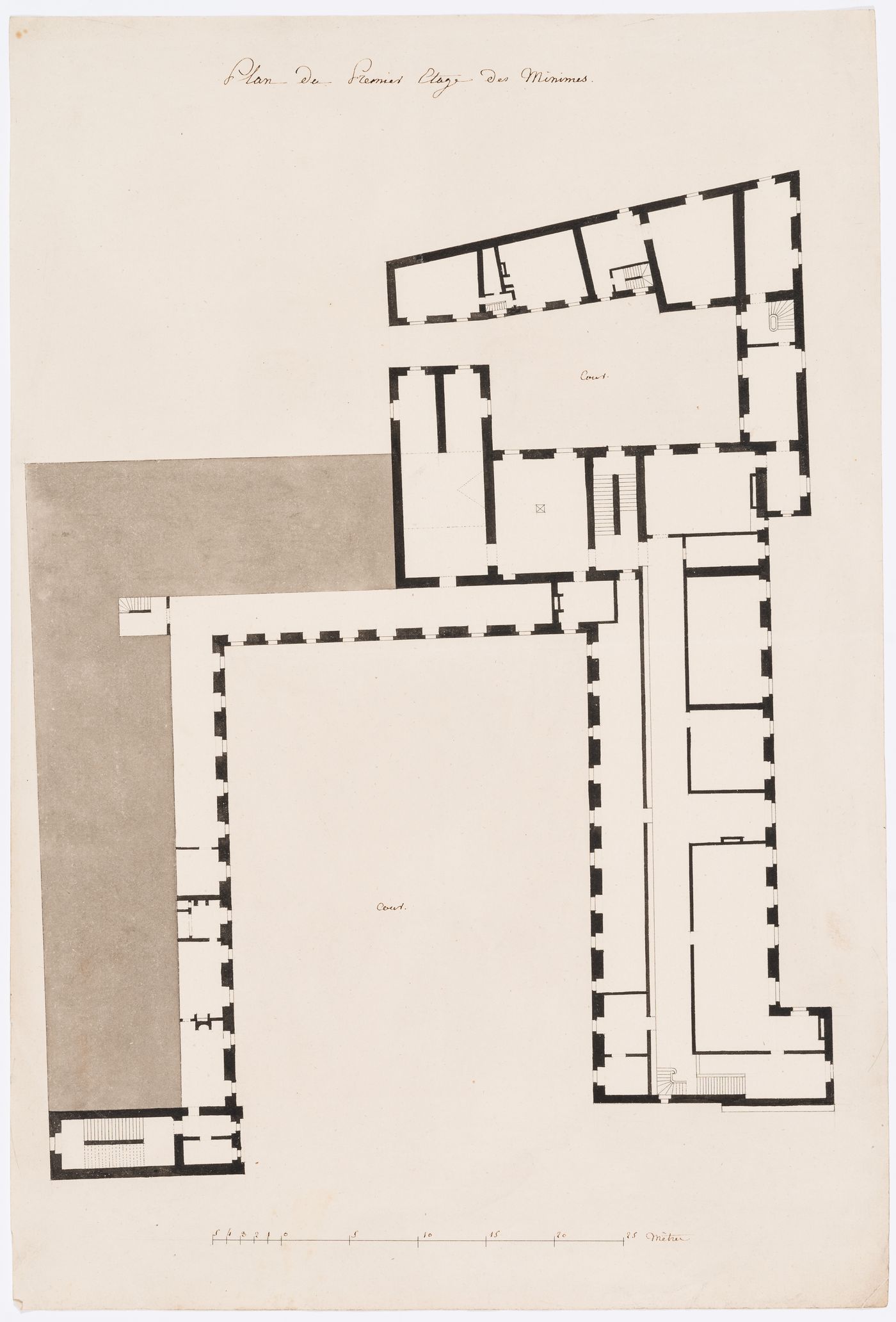 Project for alterations to the Caserne des Minimes, rue des Minimes: Ground floor plan