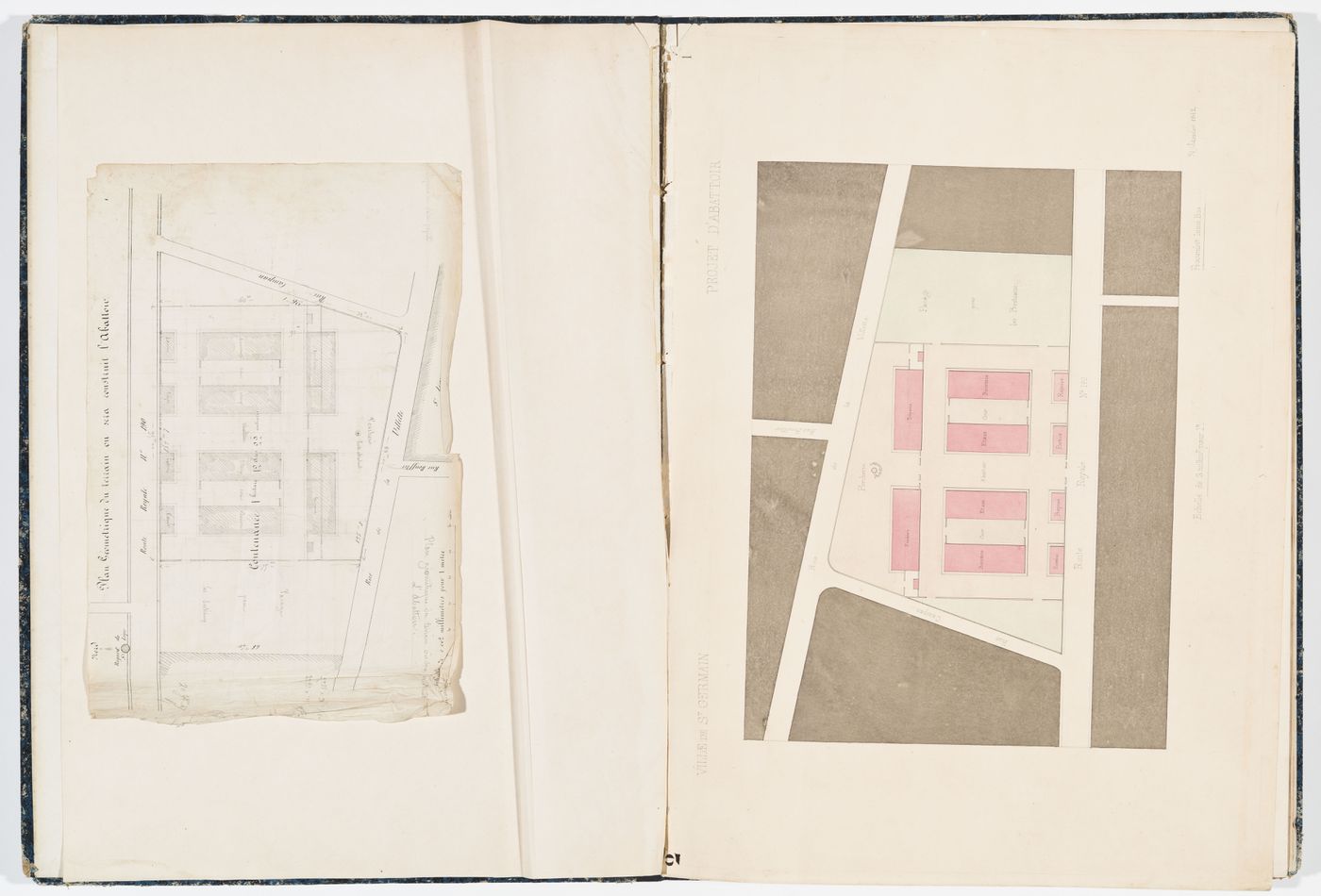 Preliminary block plan for the municipal slaughterhouse