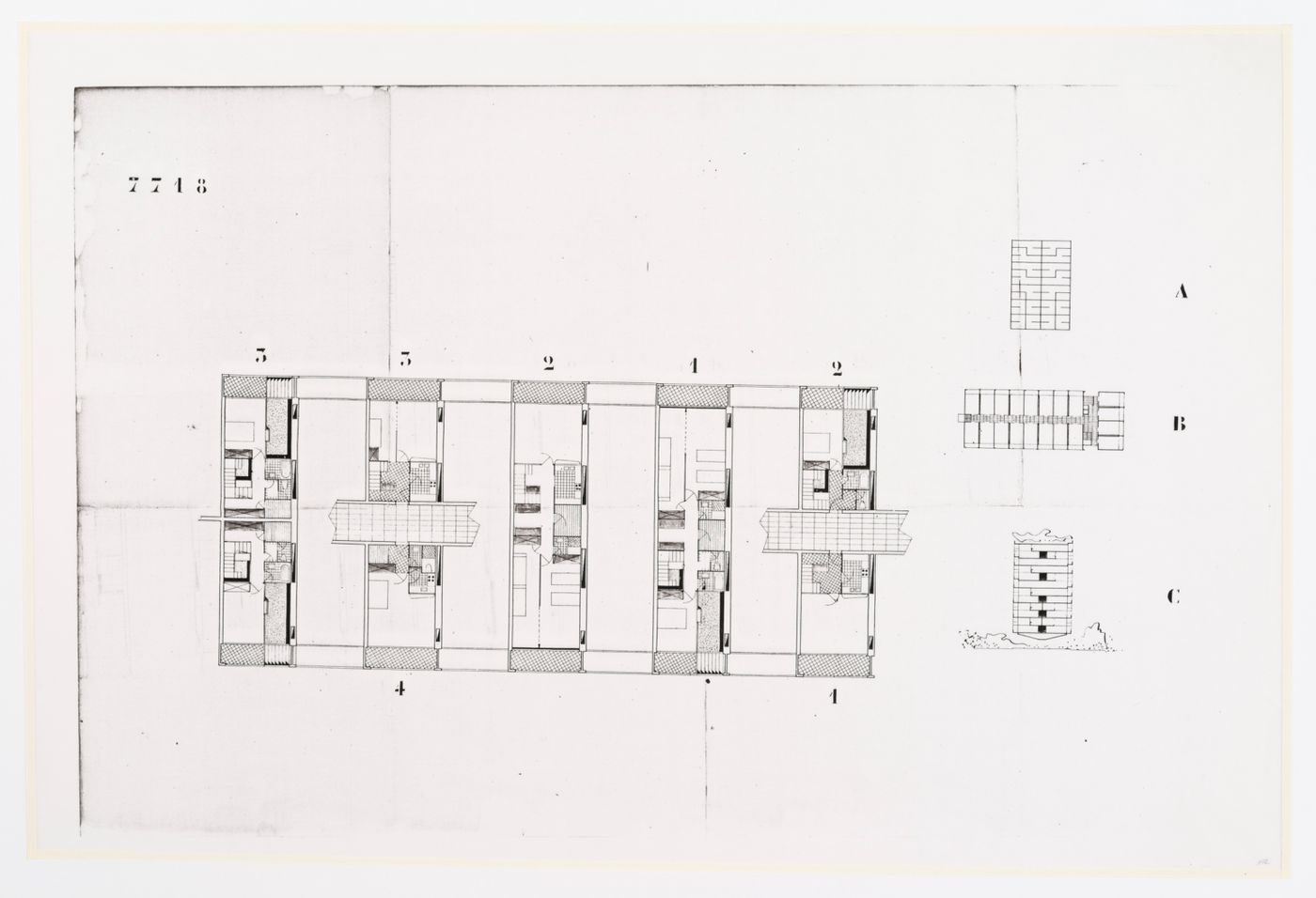 Plan d'étage for Communal multi-storey dwellings in Europe
