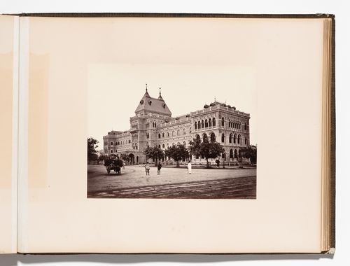 View of the Public Works Department Offices, Churchgate Street (now Veer Nariman Road), Bombay (now Mumbai), India