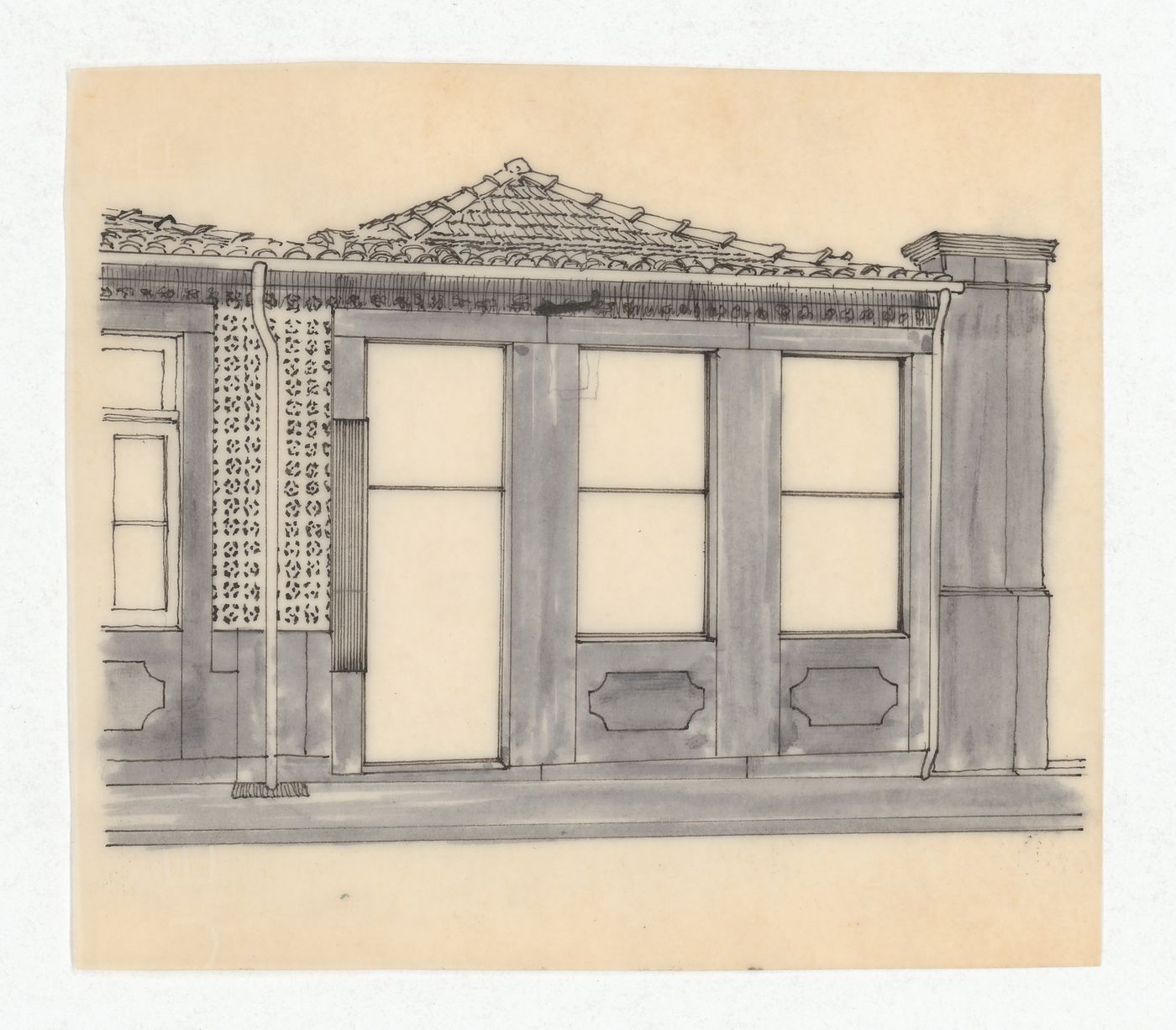 Façade sketch for Loja "Mic Mac", Porto, Portugal