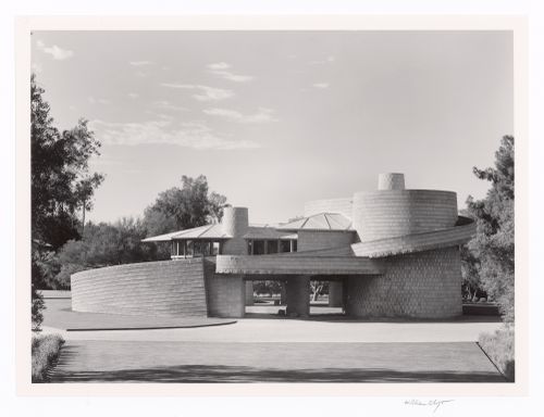 General exterior from "vantage point", from the series The David and Gladys Wright House