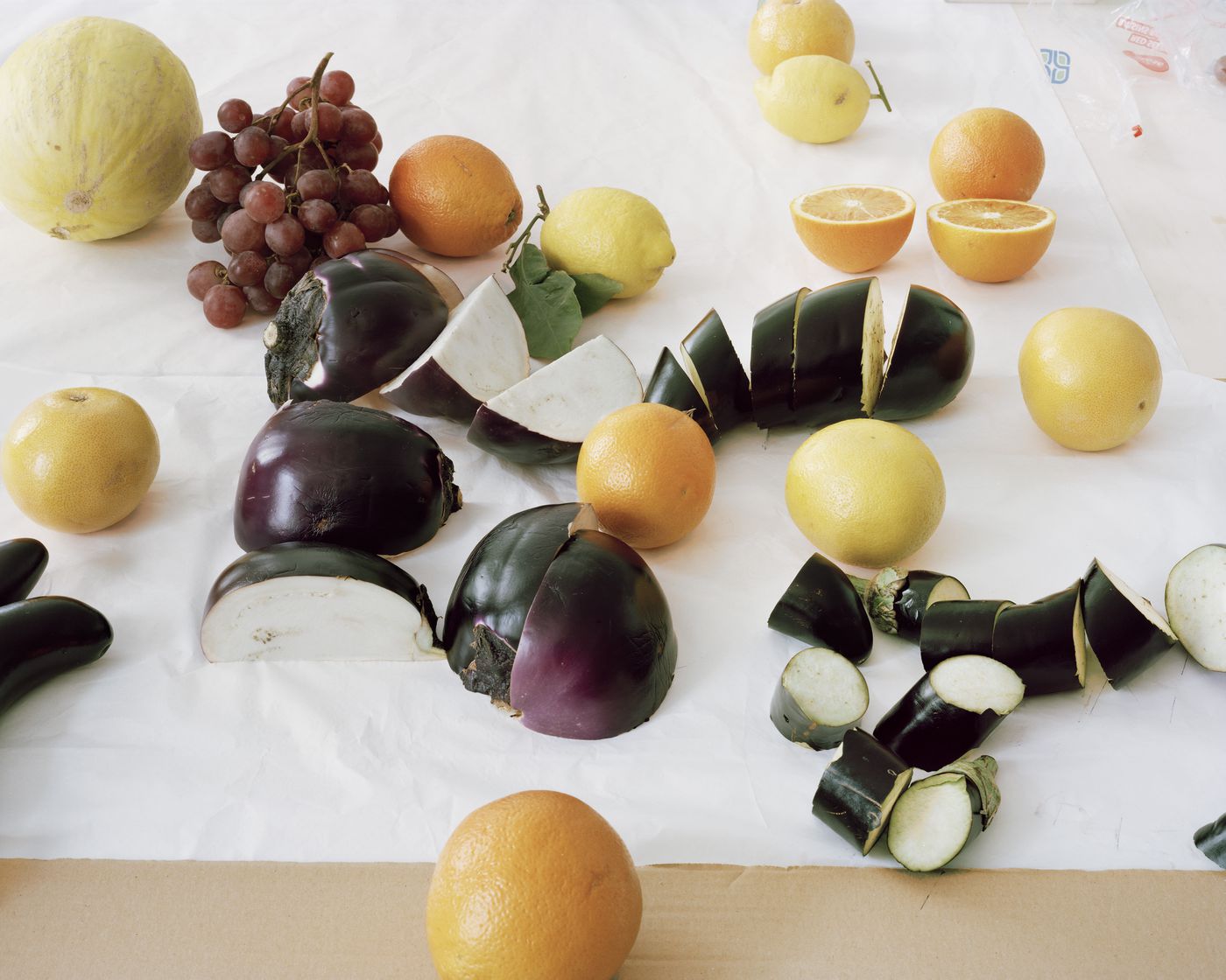 Nature Morte with Lemons, Melons and a Few Oranges, Zucchini