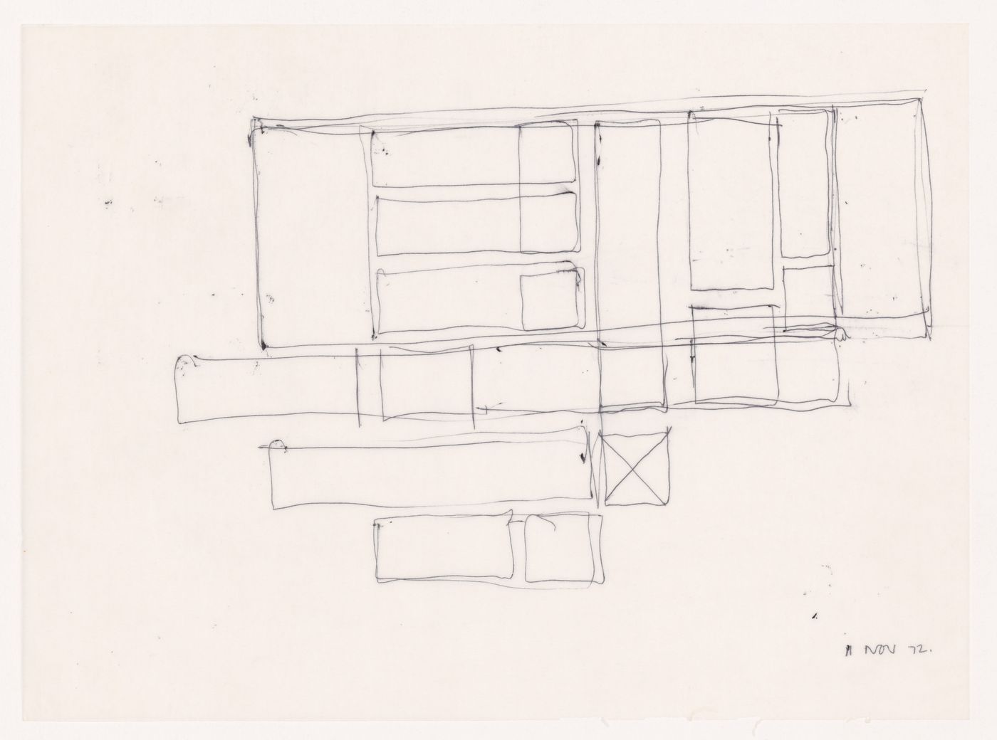 Sketch for House VI, Cornwall, Connecticut