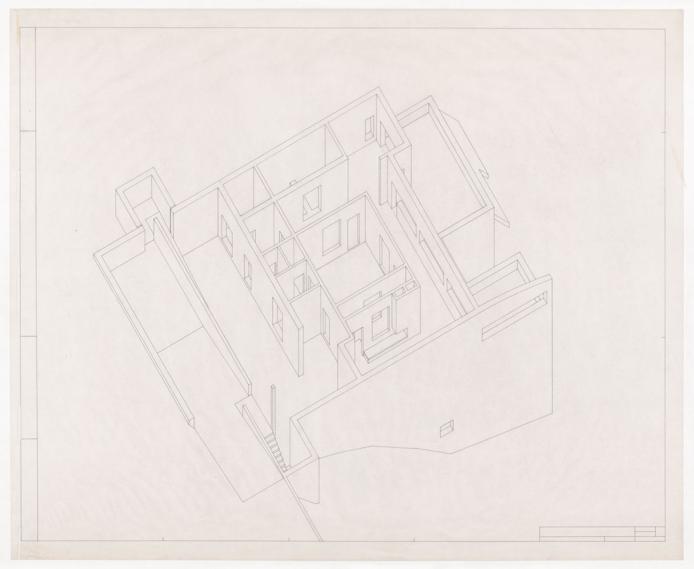 Axonometric view for Casa Guardiola, Puerto de Santa Maria, Spain