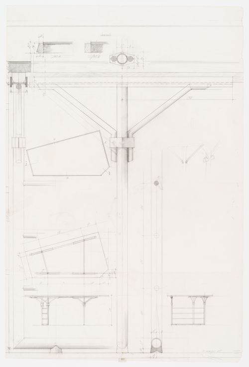 Detail of table for Casa Frea, Milan, Italy