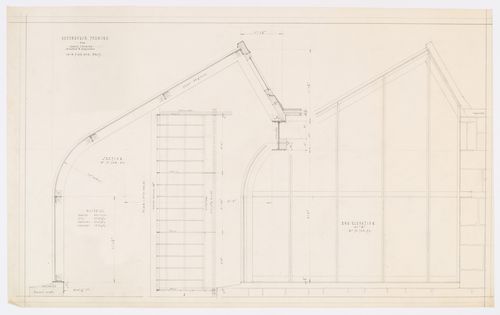 Détails stucturaux de la serre,  Résidence Ernest Cormier, 1418 Avenue des Pins Ouest, Montréal, Canada (1929-1957)