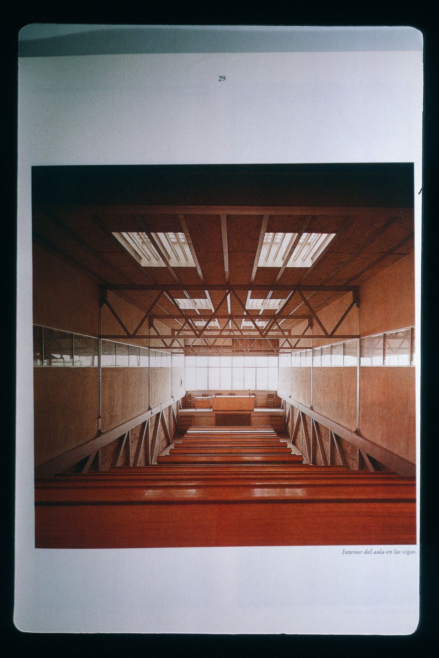 Slide of a photograph of Maravillas Gymnasium, Madrid, by Alejandro de la Sota