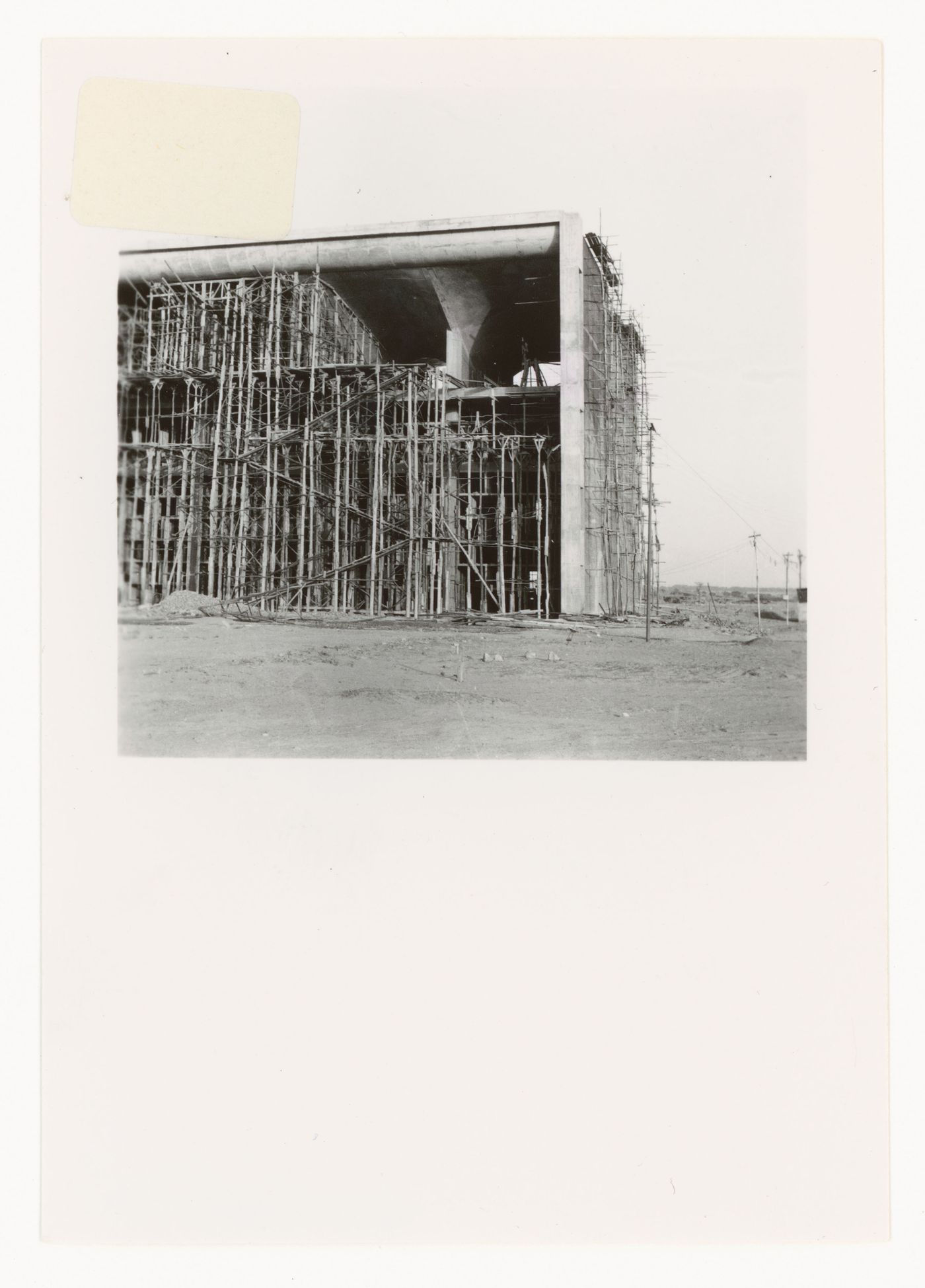 Partial view of the High Court under construction, Capitol Complex, Sector 1, Chandigarh, India