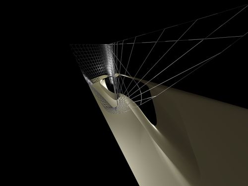 Design-phase rendering for Phaeno Science Centre, Wolfsburg, Germany