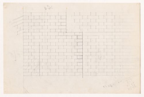 Partial elevation showing brick coursing for the Metallurgy Building, Illinois Institute of Technology, Chicago