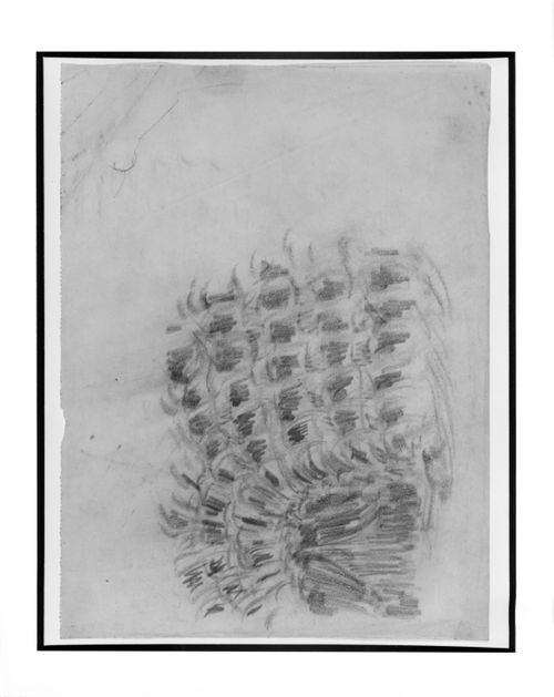 Perspective sketch of the stage and balconies (?) for the Concert Hall, Dresden