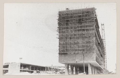 View of Palace of Agriculture, under construction, São Paulo, Brazil
