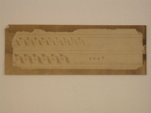 Close-up view of a cast of a sculptural detail made for the Tuileries Palace and the Louvre, Paris, France